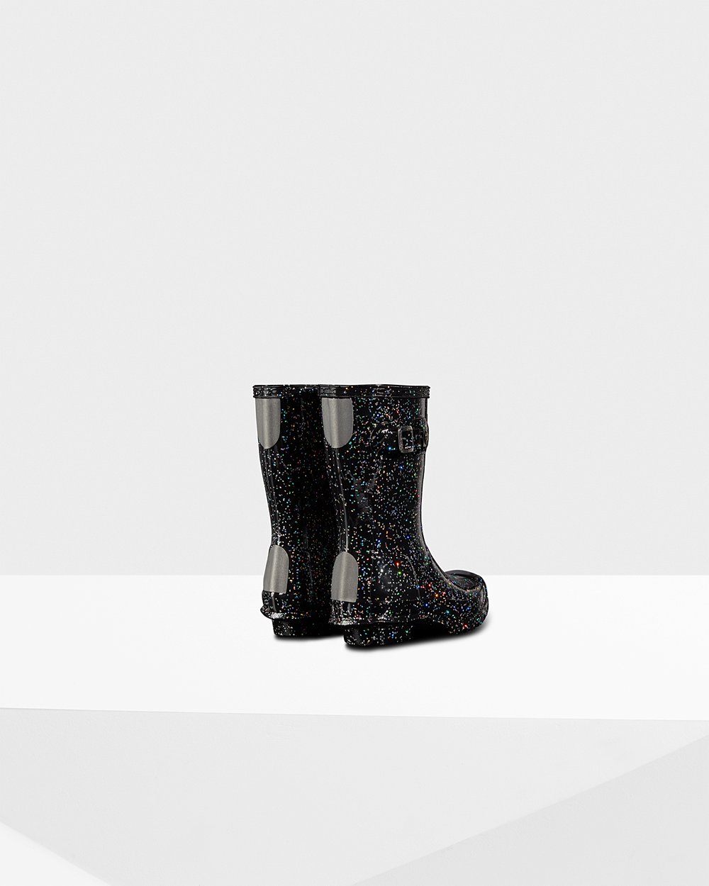 Botas de Lluvia Hunter Niños - Original Little Giant Glitter - Negros - KIXYRVH-48